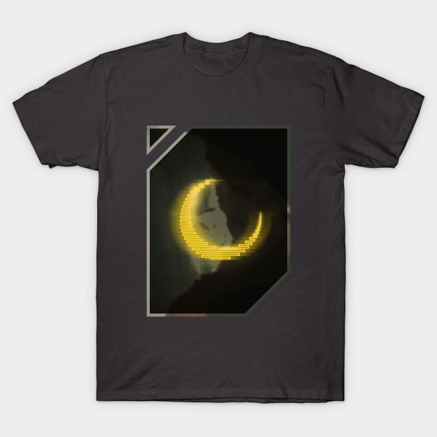 Gold neon - electro moon T-Shirt by Ghostlyboo